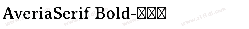 AveriaSerif Bold字体转换